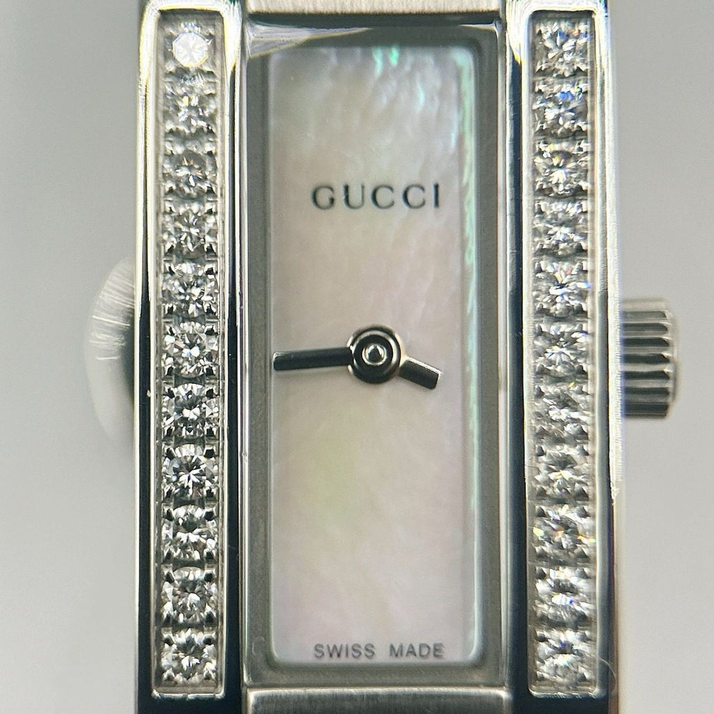 Gucci Watch Quartz Stainless Steel Diamond Shell SS Silver Polished — view 7
