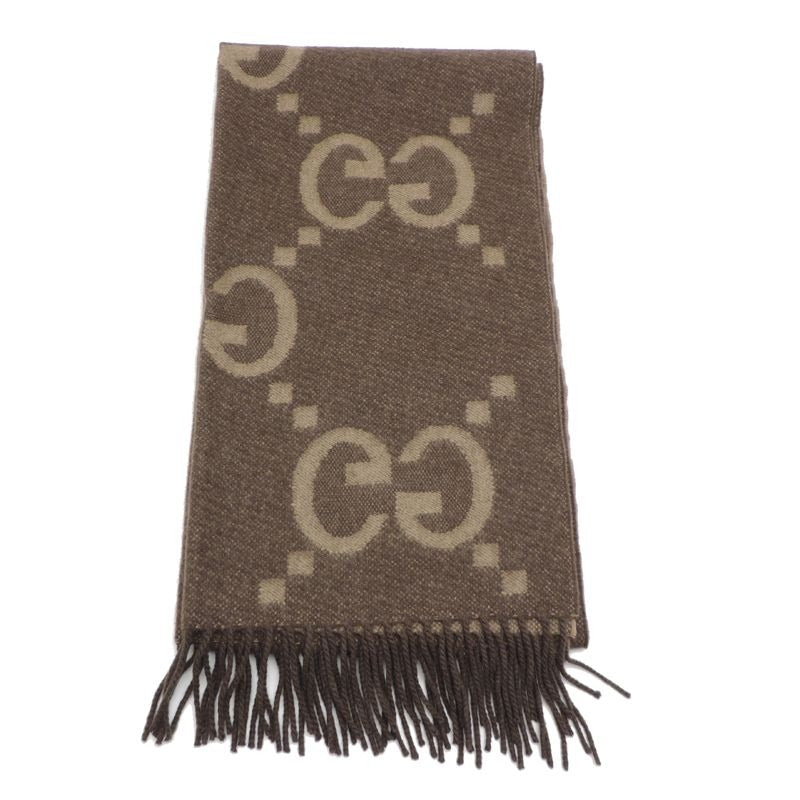 Gucci Scarf Wool Brown