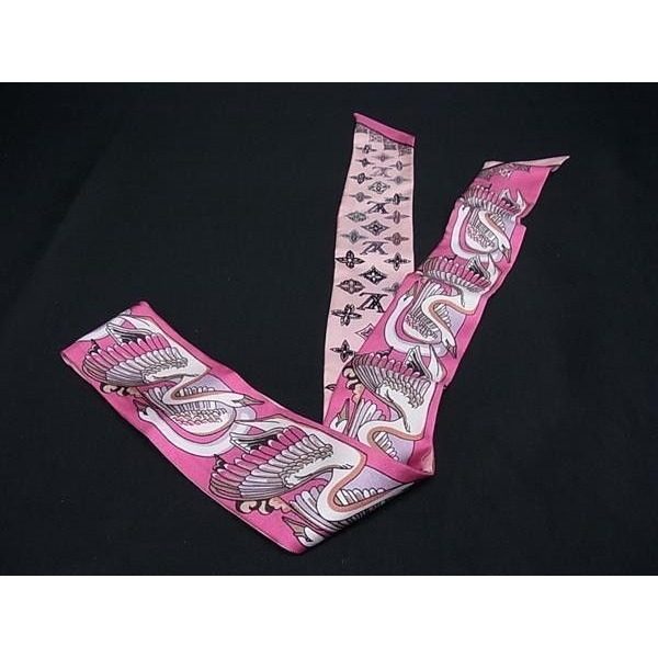 Louis Vuitton Ribbon Scarf Bandeau BB Innocence Swan Multicolor Silk — view 2