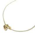 Saint Laurent Paris Cassandra Necklace Gold Plated