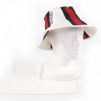 Gucci Cotton Webline Logo Bucket Hat White — view 2