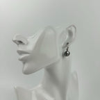 Chanel CC Logo Earrings Silver Vintage — view 2