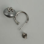 Chanel CC Logo Earrings Silver Vintage — view 4