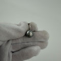 Chanel CC Logo Earrings Silver Vintage