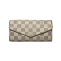 Louis Vuitton Damier Azur Portefeuille Sarah Leather Bifold Wallet