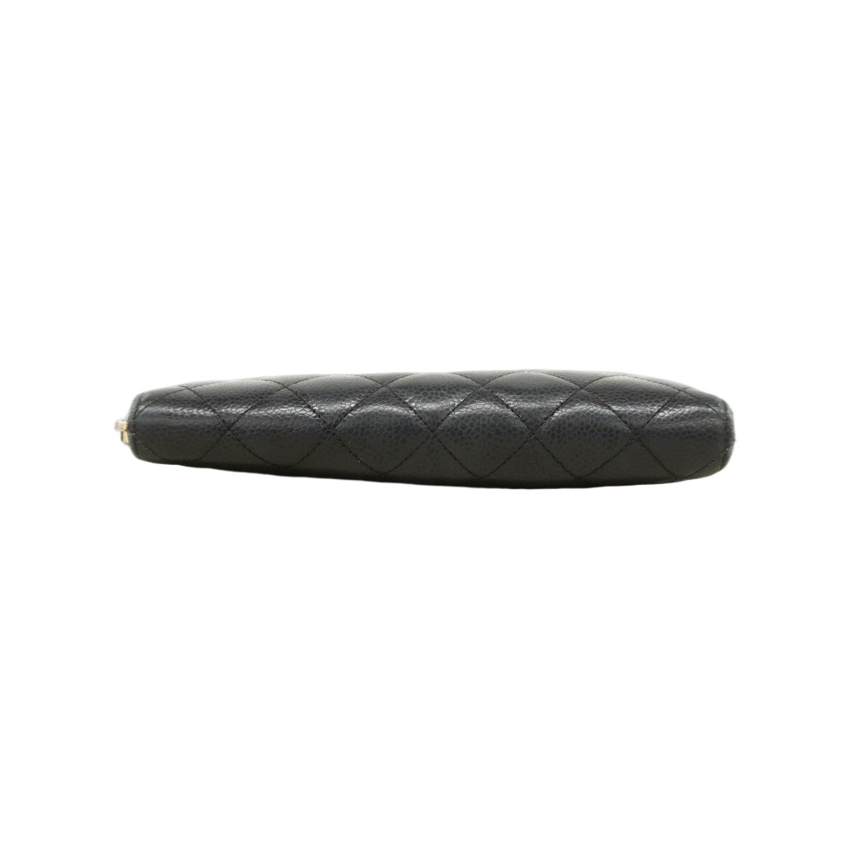 Chanel Wallet Quilted Caviar Leather Black Gold — view 2
