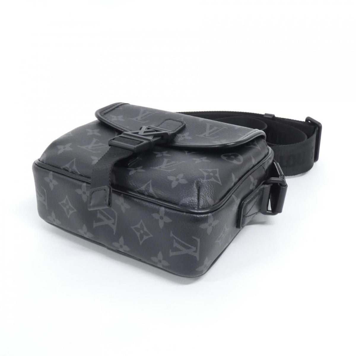 Louis Vuitton Monogram Eclipse Getaway Shoulder Bag Black — view 3
