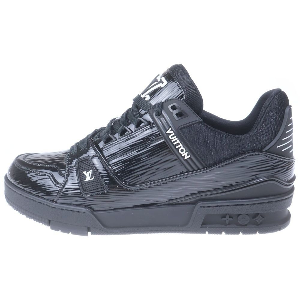 Louis Vuitton LV Trainers Epi Patent Leather Low Cut Sneakers Black