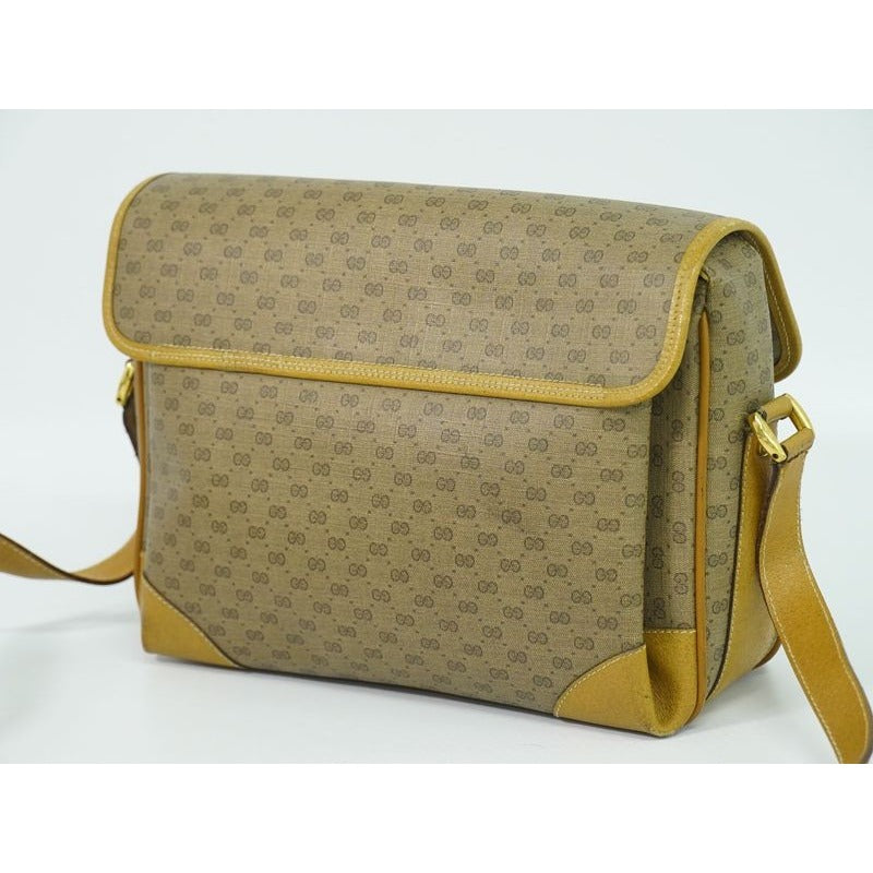 Gucci Vintage Micro GG Shoulder Bag Pochette Beige — view 2