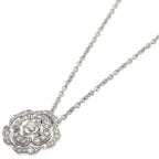 Chanel Camellia Diamond Necklace 18K White Gold