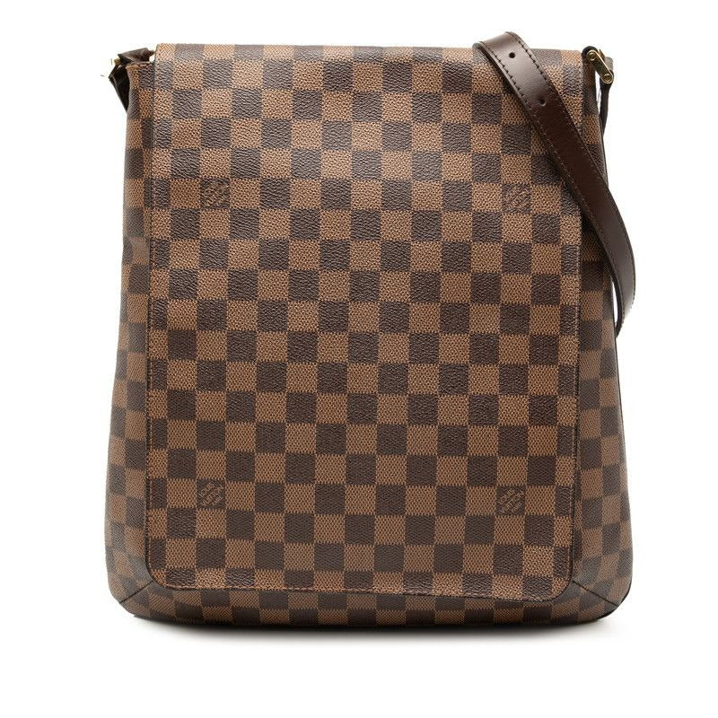 Louis Vuitton Damier Musette Brown Leather