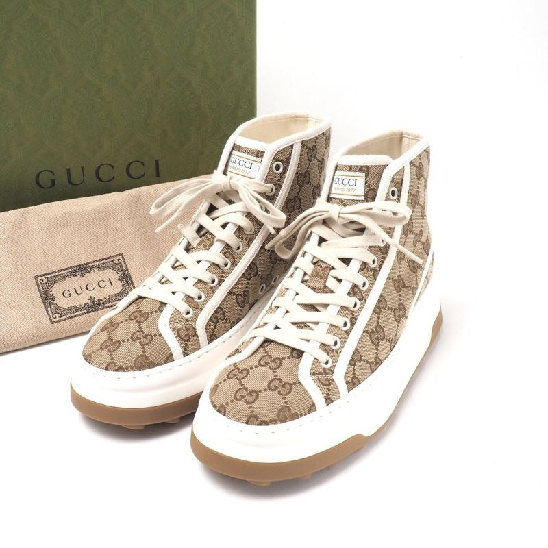Gucci Tennis 1977 Sneakers Size 7 Shoes GG Pattern High Cut Thick