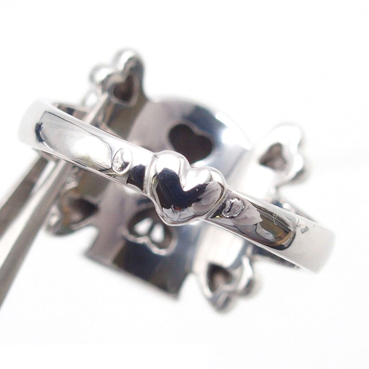 Dior Tete de Maure White Gold Diamond 18K Skull 59 Ring — view 8