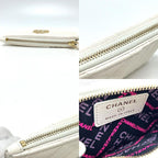 Chanel Long Wallet Coco Mark Caviar Leather White — view 8