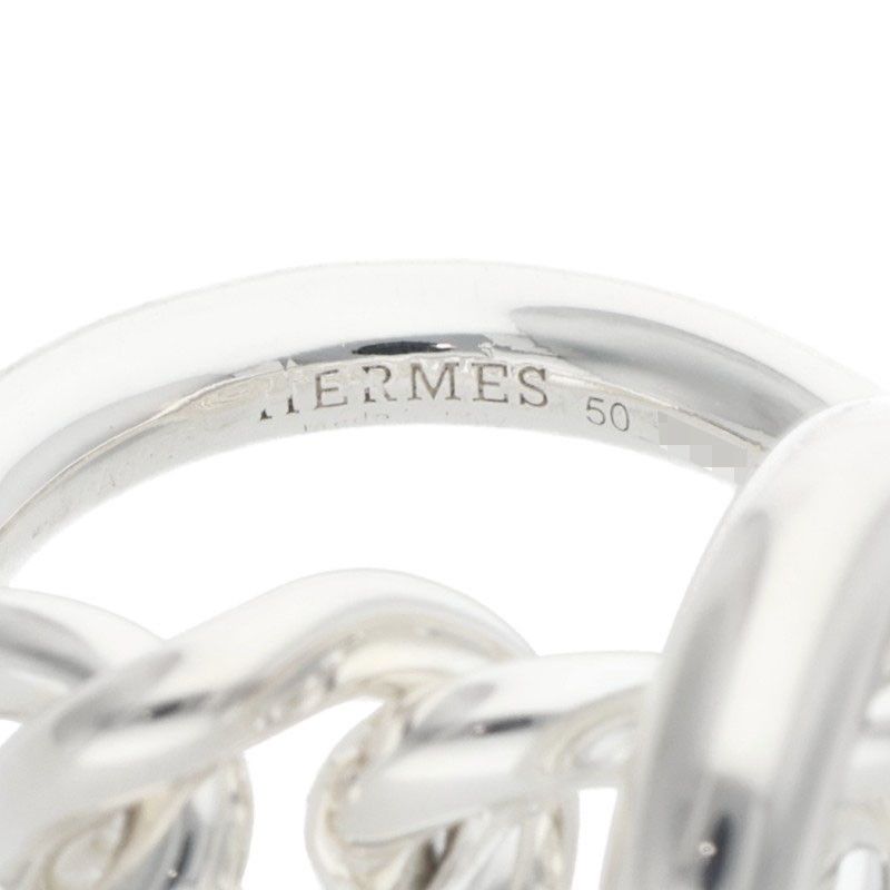 Hermes Croisette Silver Ring 50 10 — view 4