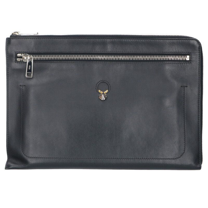 Fendi 7 M0243 Monster Calf Leather Clutch Bag — view 2