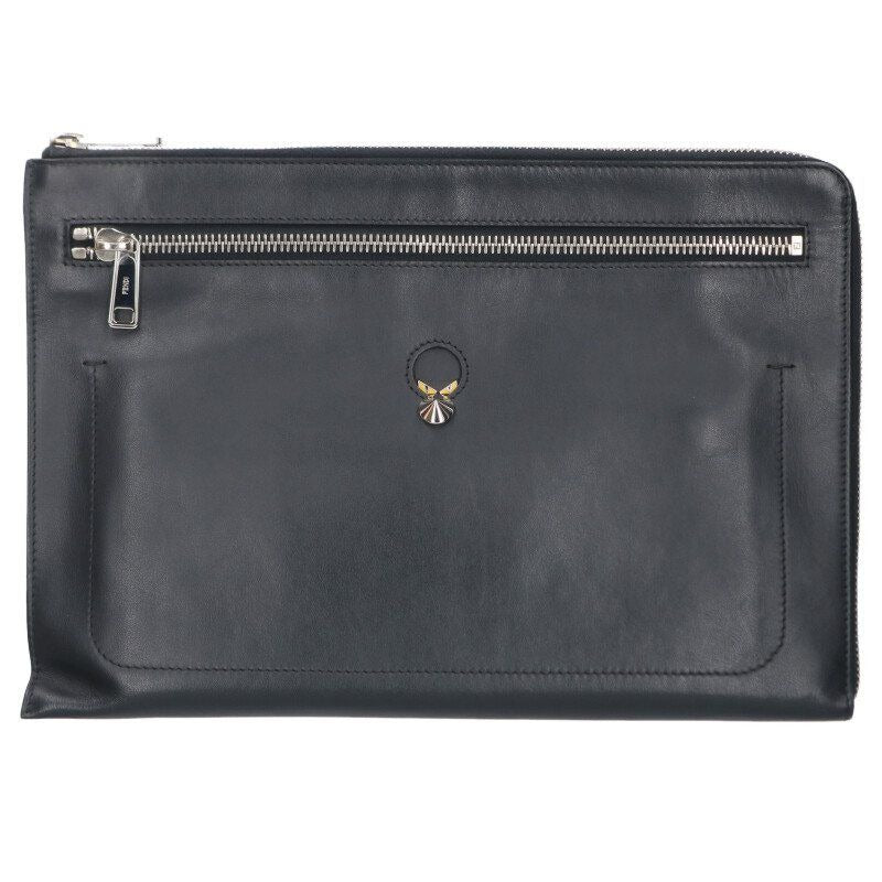 Fendi 7 M0243 Monster Calf Leather Clutch Bag