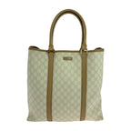 Gucci Beige Brown Gold GG Supreme Canvas Business Tote