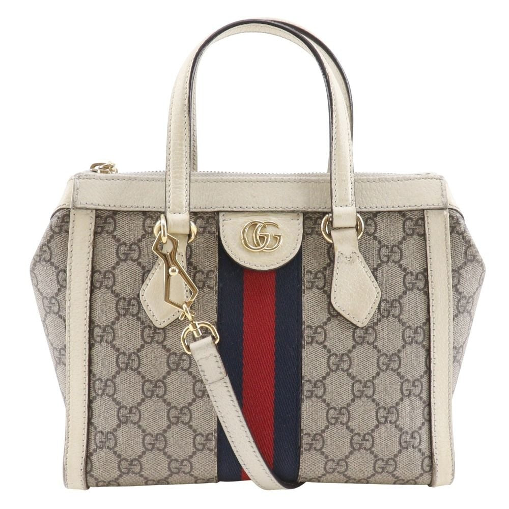 Gucci Off Dias Small 2-Way Shoulder GG Supreme Canvas Beige