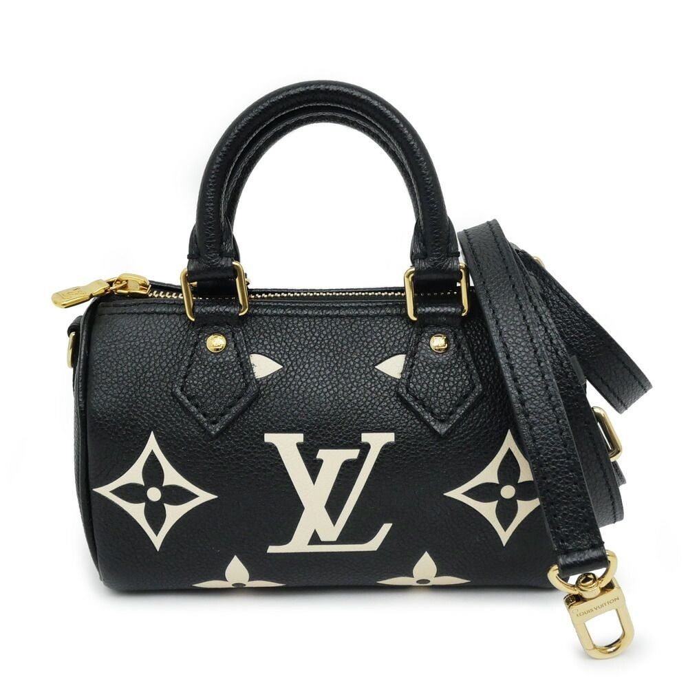 Louis Vuitton Bicolor Monogram Empreinte Nano Speedy Black Hand Bag