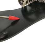 Christian Dior Ja Ankle Ribbon Flat Sandals 38 Black — view 7