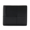 Bottega Veneta Maxi Intrecciato Cassette Bifold Wallet Leather Black
