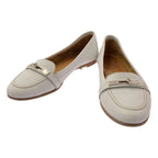 Hermes Kelly Leather Loafer 37 White
