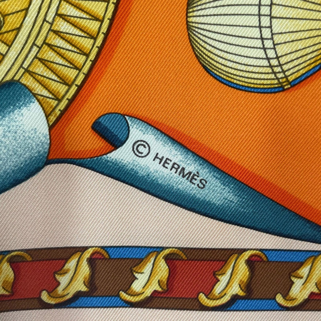 Hermes Scarf Silk Carre 90 Reves D'espace Dream Space Pink — view 9