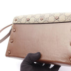 Gucci Shoulder Bag GG Supreme Valentine Limited Beige Red Canvas Leather — view 7