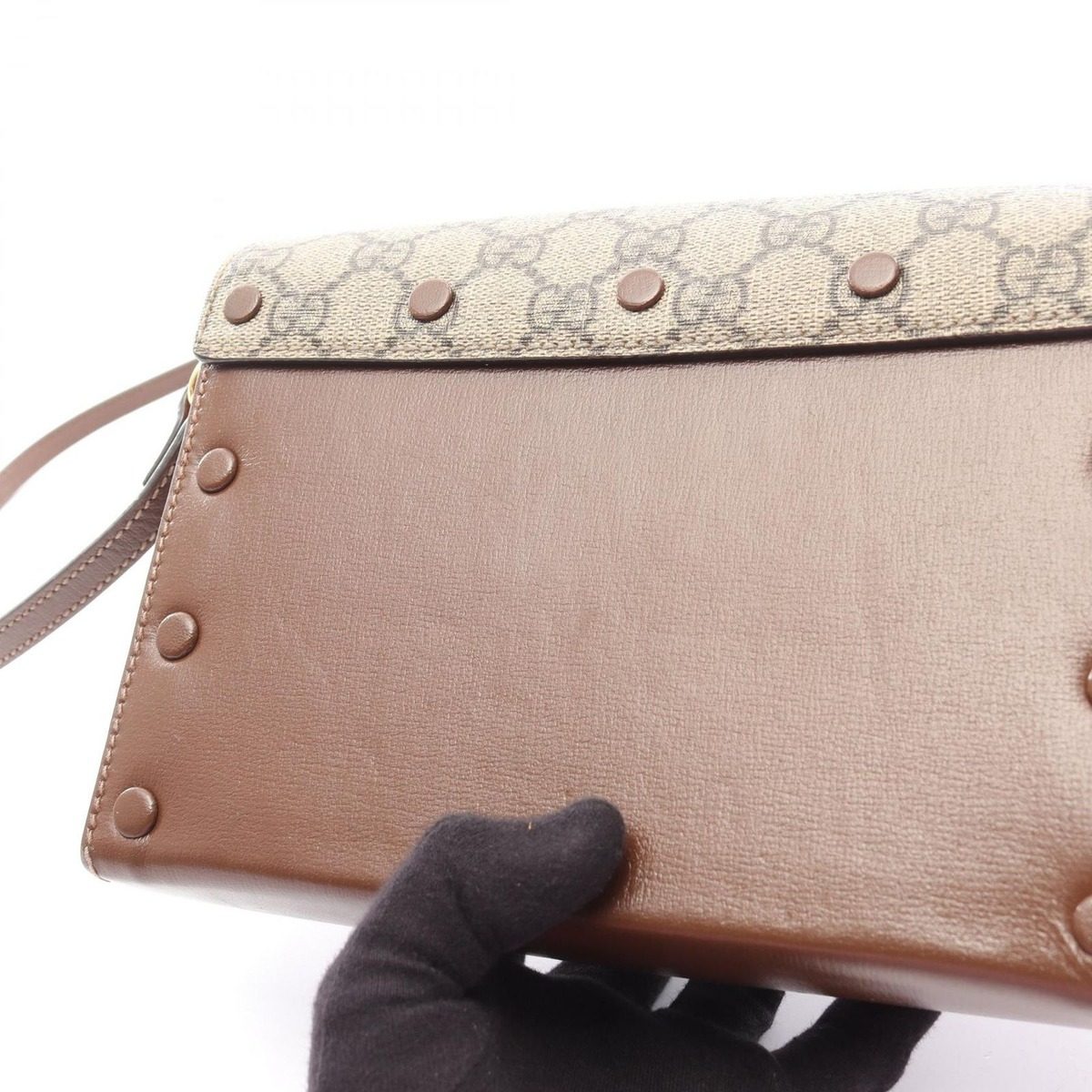 Gucci Shoulder Bag GG Supreme Valentine Limited Beige Red Canvas Leather — view 7
