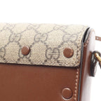 Gucci Shoulder Bag GG Supreme Valentine Limited Beige Red Canvas Leather — view 8