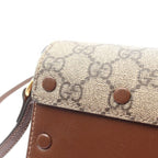 Gucci Shoulder Bag GG Supreme Valentine Limited Beige Red Canvas Leather — view 9