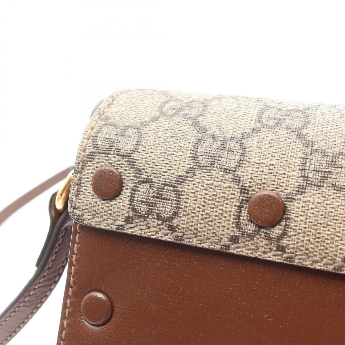 Gucci Shoulder Bag GG Supreme Valentine Limited Beige Red Canvas Leather — view 9