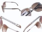 Chanel Sunglasses Chain Temple Acetate Metal Brown Silver Eyewear — view 5