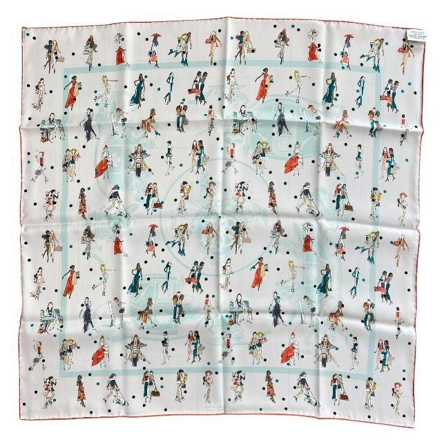Hermes Scarf Carre 70 EX Libris LES Parisie Parisienne Silk Multicolor — view 4