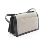 Loewe Shoulder Bag Barcelona White Black Canvas Leather Ivory — view 2
