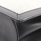 Loewe Shoulder Bag Barcelona White Black Canvas Leather Ivory — view 7