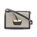 Loewe Shoulder Bag Barcelona White Black Canvas Leather Ivory