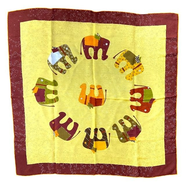 Hermes Scarf Carre 70 la Ronde Des Elephants Elephant Logo