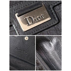 Christian Dior Long Wallet Plate Foldable Black — view 4