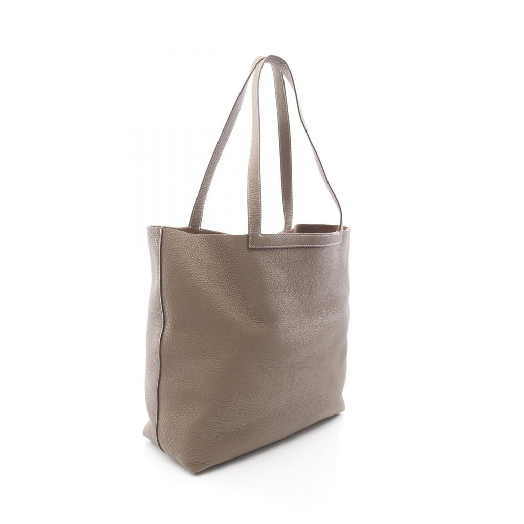 Hermes Tote Cover 46 Etoupe Leather Gray — view 2