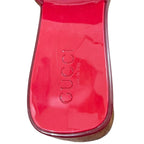 Gucci Rubber Logo Sandals Red — view 8