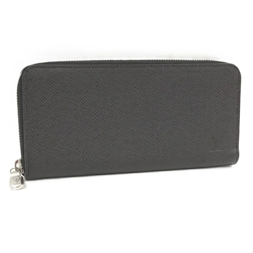 Louis Vuitton Zippy Wallet Horizontal Zip Around Taiga Noir Black