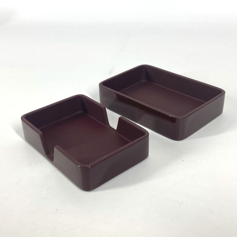 Hermes Small Bag Logo Lacquer Brown — view 9