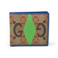 Gucci Wallet Fold GG Lambus Print Brown Blue