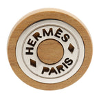 Hermes Serie Wood and Metal Brown Silver 20.3 g Earrings — view 7