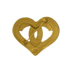 Chanel Vintage Coco Mark Heart Motif GP Brooch Accessory Gold 95P — view 5