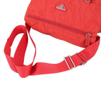 Prada Tessuto Nylon Triangle Logo Leather Shoulder Bag Crossbody — view 2