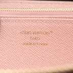 Louis Vuitton Round Wallet Zippy Rosevalerine Leather Rose Velours Brown Pink — view 4