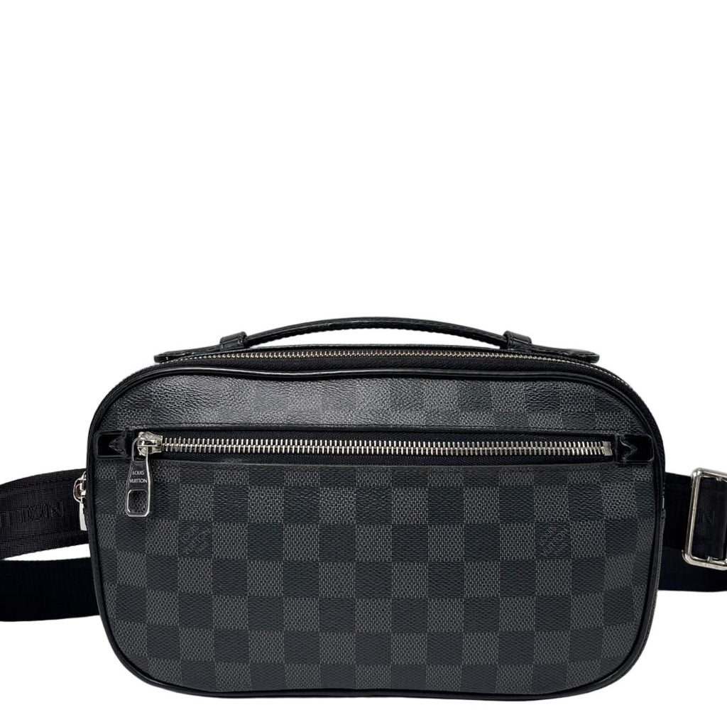 Louis Vuitton Super Damier Graphite Ambler Belt Bag Black